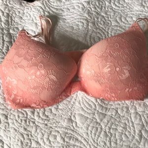 Victoria secret pink lace bra